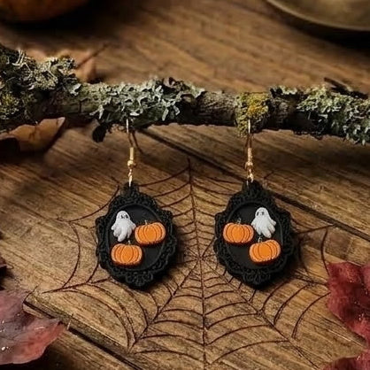 Fall - Frame w/Ghost & Pumpkins