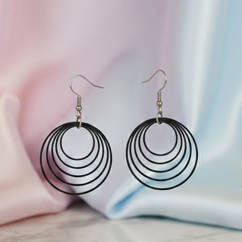 Fashion - Multi-Hoop Black 1264