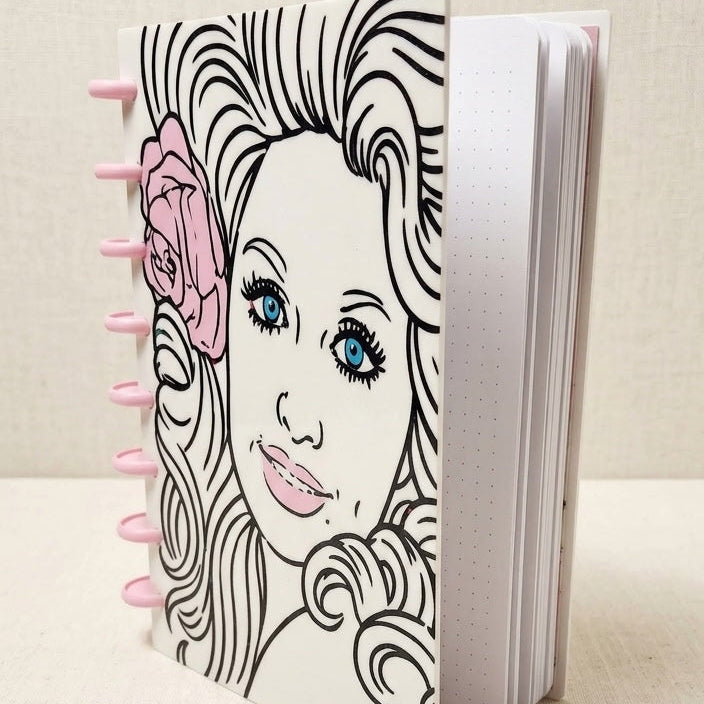 A5 Dolly Notebook/Journal Cover - Refillable - Irredescent Stars