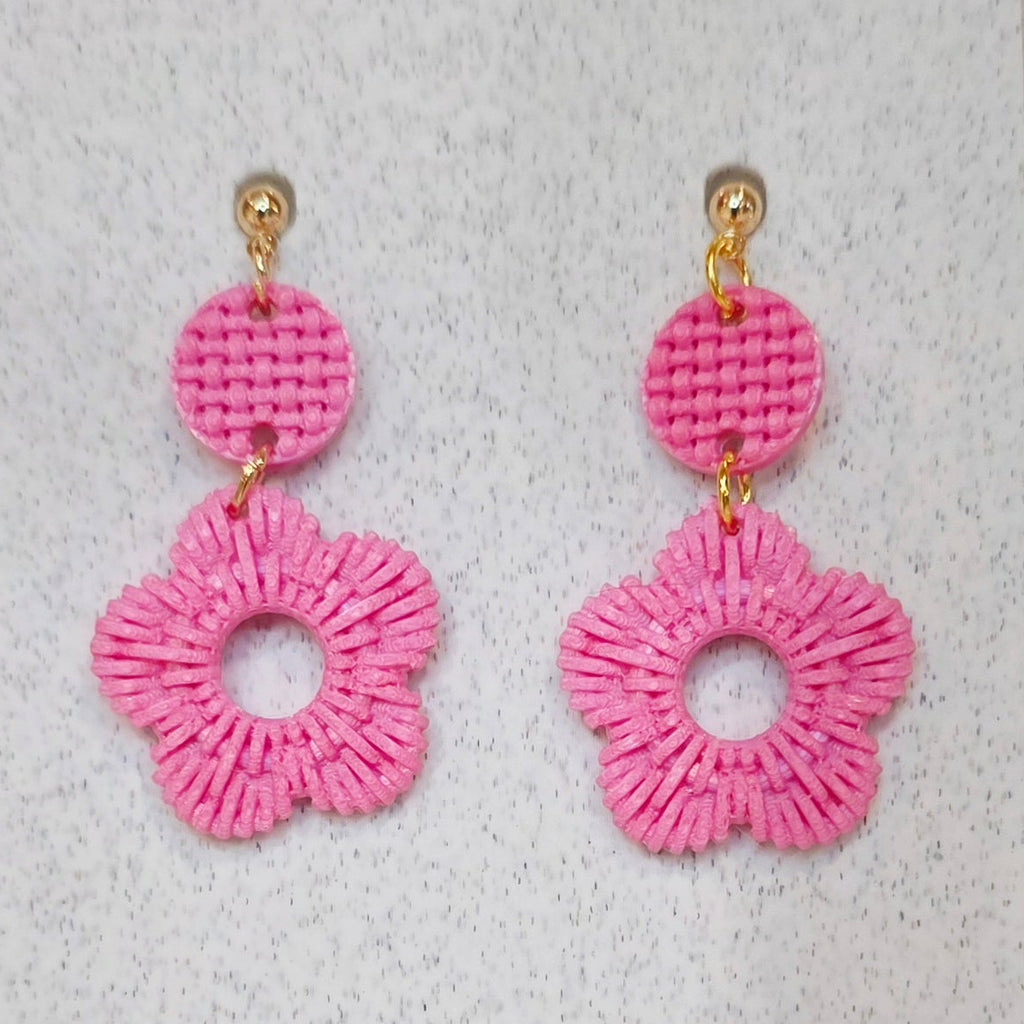 Floral - Knitted Flower with Drop