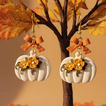 Fall - Floral Pumpkins Black