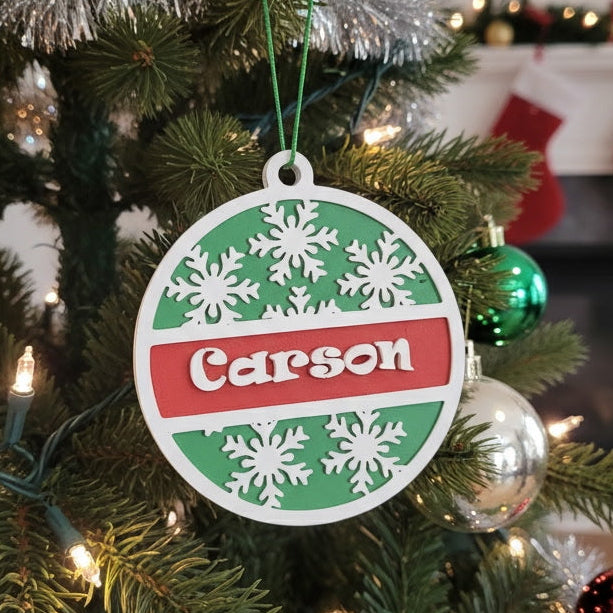 Customizable Ornament - customize names, design and color options