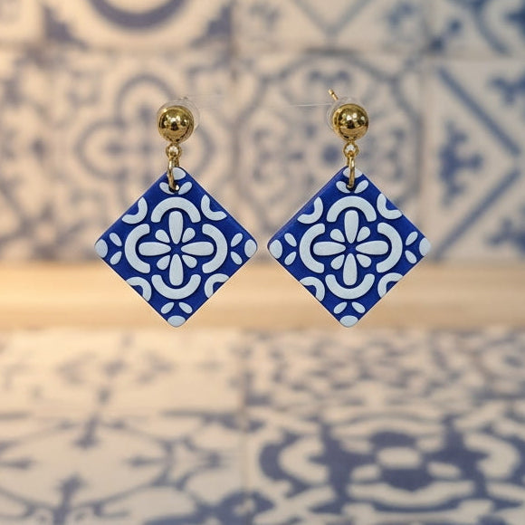 Greek Tile - Blue w/White